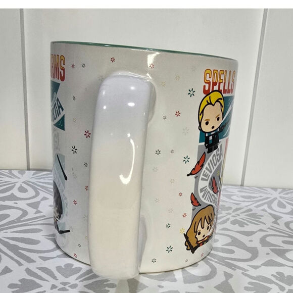 Harry Potter “Spells & Charms” 20 oz Ceramic Mug – Chibi Characters, Teal Int. - Picture 4 of 14